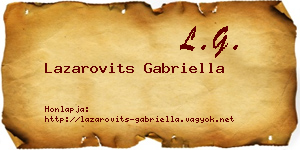 Lazarovits Gabriella névjegykártya