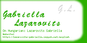 gabriella lazarovits business card